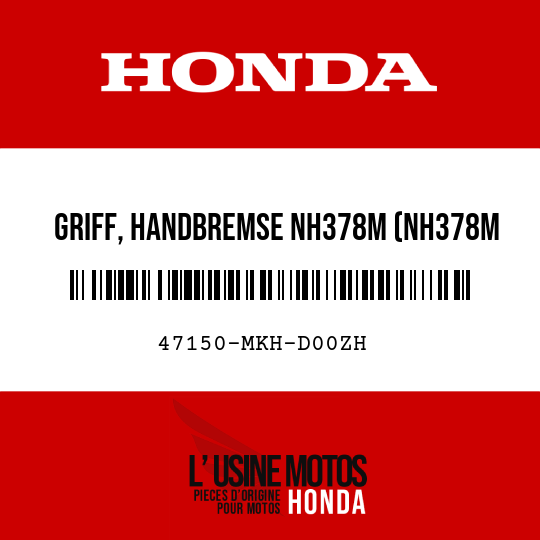 image de 47150-MKH-D00ZH GRIFF, HANDBREMSE NH378M (NH378M MATTE, MONDSTEIN-SILBER- METALLIC)