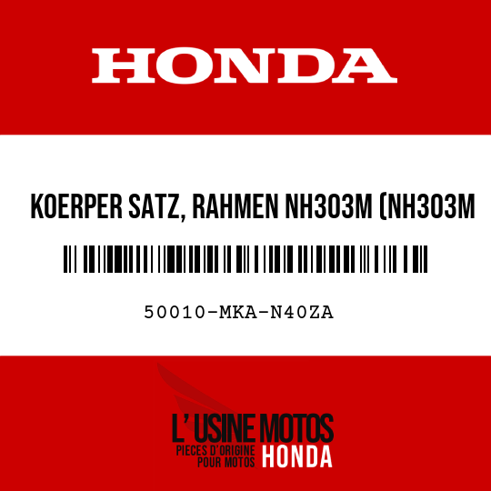 image de 50010-MKA-N40ZA KOERPER SATZ, RAHMEN NH303M (NH303M MAT AXIS, GRAU-METALLIC)