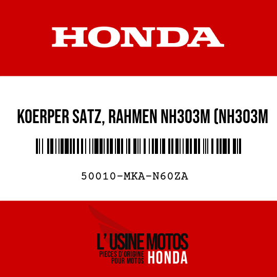 image de 50010-MKA-N60ZA KOERPER SATZ, RAHMEN NH303M (NH303M MAT AXIS, GRAU-METALLIC)
