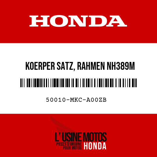 image de 50010-MKC-A00ZB KOERPER SATZ, RAHMEN NH389M