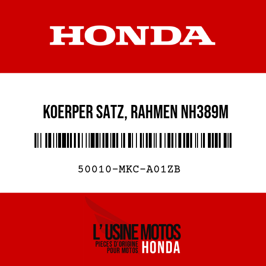 image de 50010-MKC-A01ZB KOERPER SATZ, RAHMEN NH389M