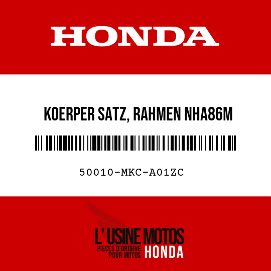 image de 50010-MKC-A01ZC KOERPER SATZ, RAHMEN NHA86M
