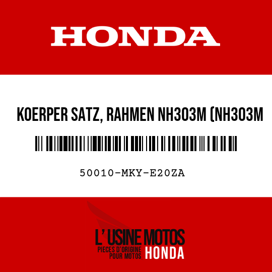 image de 50010-MKY-E20ZA KOERPER SATZ, RAHMEN NH303M (NH303M MAT AXIS, GRAU-METALLIC)