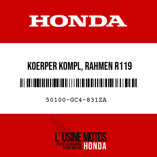 image de 50100-GC4-831ZA KOERPER KOMPL, RAHMEN R119 