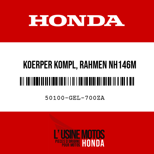 image de 50100-GEL-700ZA KOERPER KOMPL, RAHMEN NH146M 