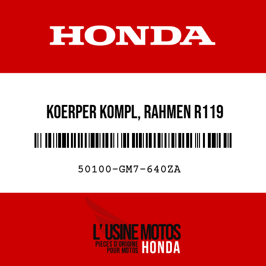 image de 50100-GM7-640ZA KOERPER KOMPL, RAHMEN R119 