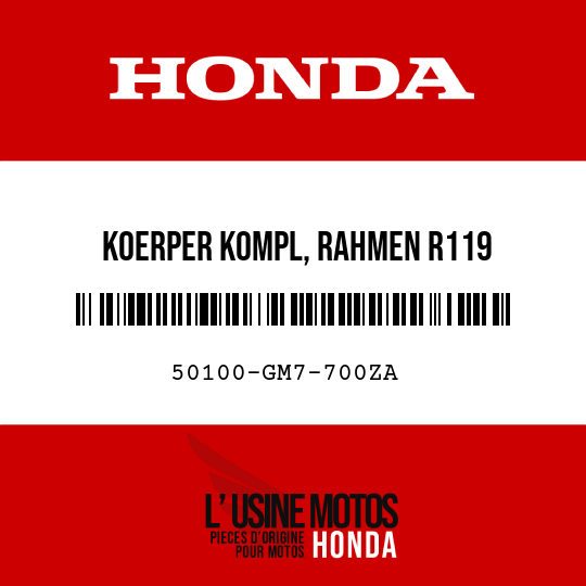 image de 50100-GM7-700ZA KOERPER KOMPL, RAHMEN R119 