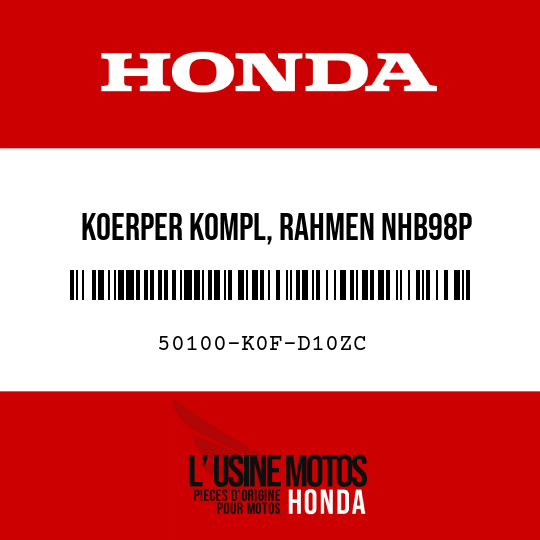 image de 50100-K0F-D10ZC KOERPER KOMPL, RAHMEN NHB98P