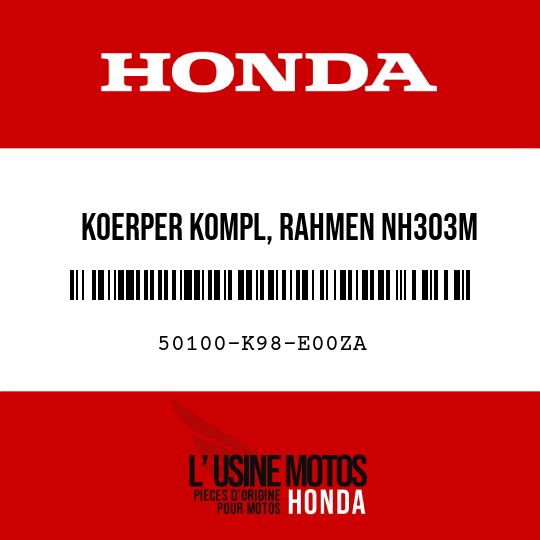 image de 50100-K98-E00ZA KOERPER KOMPL, RAHMEN NH303M