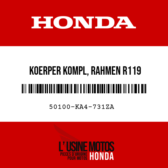 image de 50100-KA4-731ZA KOERPER KOMPL, RAHMEN R119 