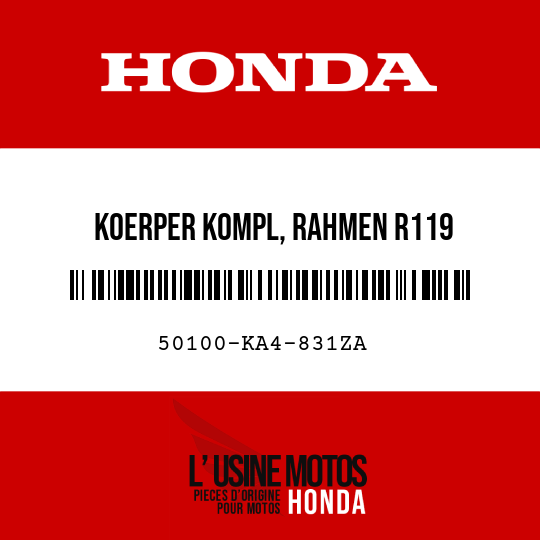 image de 50100-KA4-831ZA KOERPER KOMPL, RAHMEN R119 