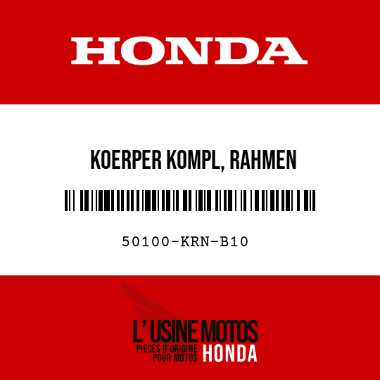 image de 50100-KRN-B10 KOERPER KOMPL, RAHMEN