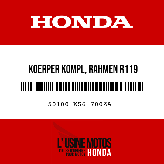 image de 50100-KS6-700ZA KOERPER KOMPL, RAHMEN R119 