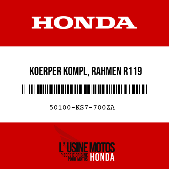 image de 50100-KS7-700ZA KOERPER KOMPL, RAHMEN R119 