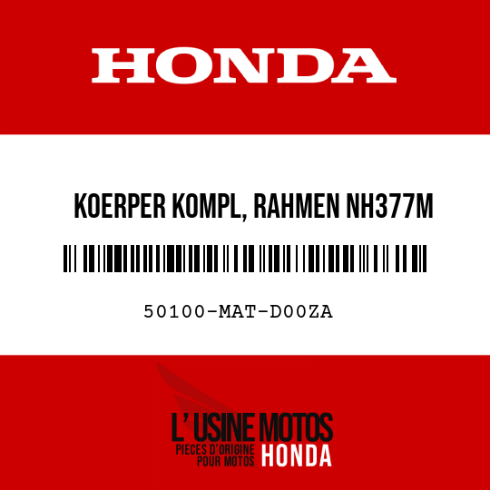 image de 50100-MAT-D00ZA KOERPER KOMPL, RAHMEN NH377M 