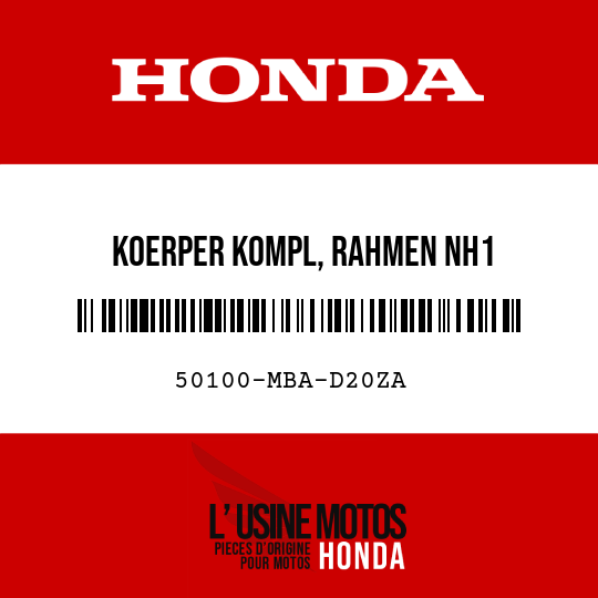 image de 50100-MBA-D20ZA KOERPER KOMPL, RAHMEN NH1