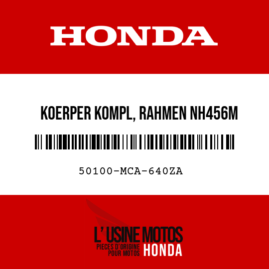 image de 50100-MCA-640ZA KOERPER KOMPL, RAHMEN NH456M 