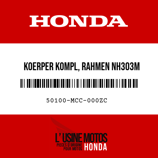 image de 50100-MCC-000ZC KOERPER KOMPL, RAHMEN NH303M 