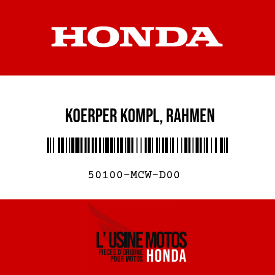 image de 50100-MCW-D00 KOERPER KOMPL, RAHMEN