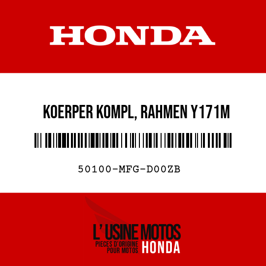 image de 50100-MFG-D00ZB KOERPER KOMPL, RAHMEN Y171M 