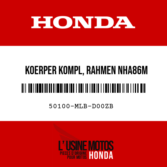 image de 50100-MLB-D00ZB KOERPER KOMPL, RAHMEN NHA86M