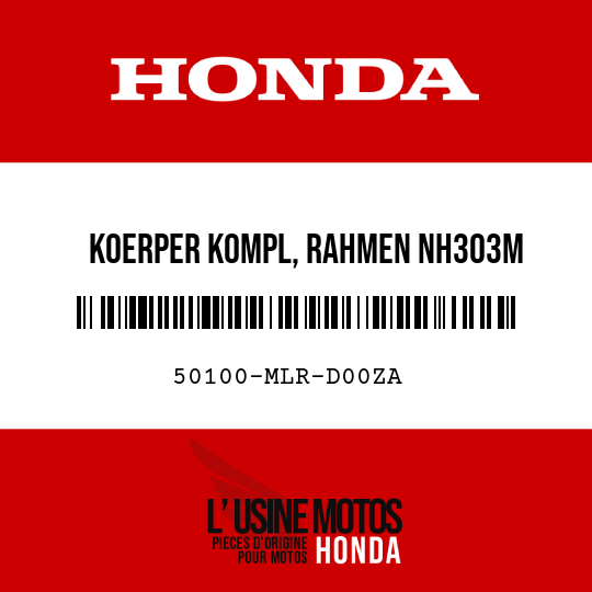 image de 50100-MLR-D00ZA KOERPER KOMPL, RAHMEN NH303M (NH303M MAT AXIS, GRAU-METALLIC)
