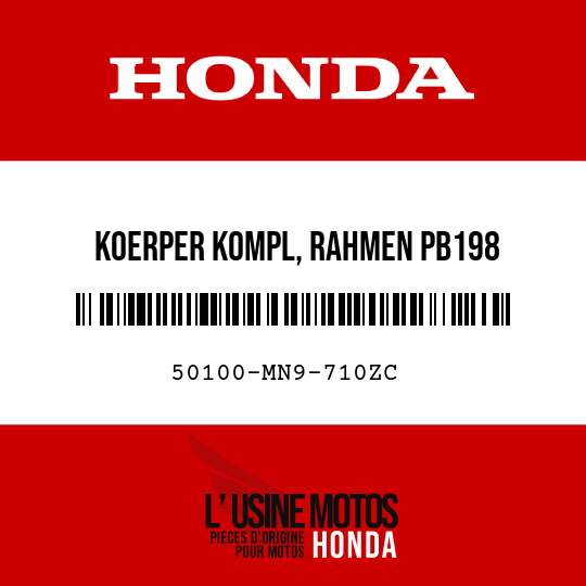 image de 50100-MN9-710ZC KOERPER KOMPL, RAHMEN PB198 