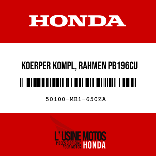 image de 50100-MR1-650ZA KOERPER KOMPL, RAHMEN PB196CU 