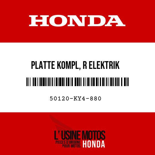 image de 50120-KY4-880 PLATTE KOMPL, R ELEKTRIK