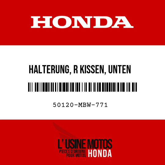 image de 50120-MBW-771 HALTERUNG, R KISSEN, UNTEN
