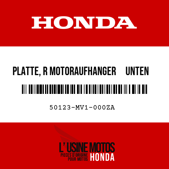 image de 50123-MV1-000ZA PLATTE, R MOTORAUFHANGER UNTEN NH138 (NH138 SHASTAWEISS)