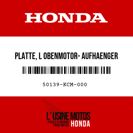 image de 50139-KCM-000 PLATTE, L OBENMOTOR- AUFHAENGER