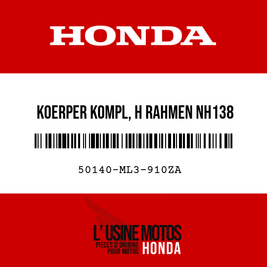 image de 50140-ML3-910ZA KOERPER KOMPL, H RAHMEN NH138 