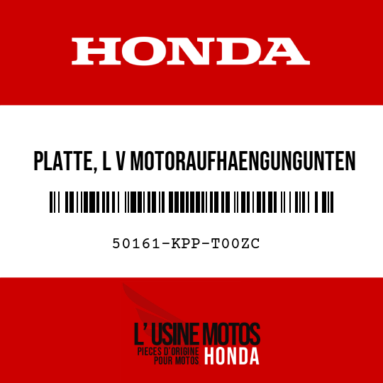 image de 50161-KPP-T00ZC PLATTE, L V MOTORAUFHAENGUNGUNTEN NH364M