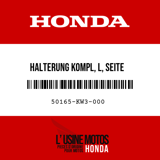 image de 50165-KW3-000 HALTERUNG KOMPL, L, SEITE VERKLEIDUNG