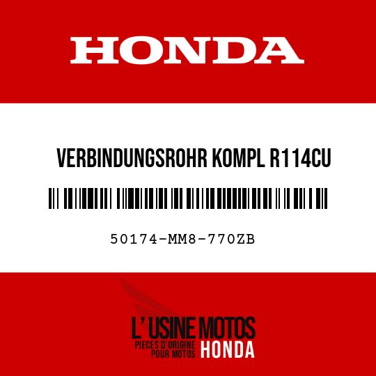 image de 50174-MM8-770ZB VERBINDUNGSROHR KOMPL R114CU 