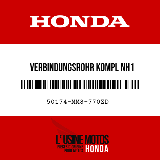 image de 50174-MM8-770ZD VERBINDUNGSROHR KOMPL NH1 