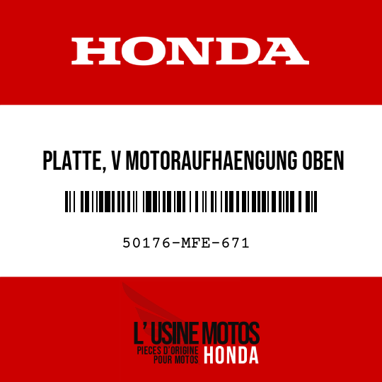 image de 50176-MFE-671 PLATTE, V MOTORAUFHAENGUNG OBEN