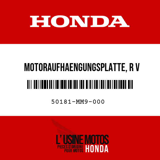 image de 50181-MM9-000 MOTORAUFHAENGUNGSPLATTE, R V