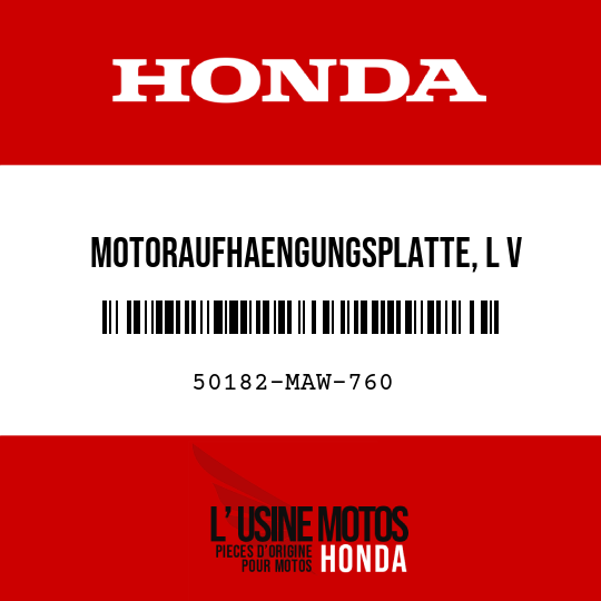 image de 50182-MAW-760 MOTORAUFHAENGUNGSPLATTE, L V