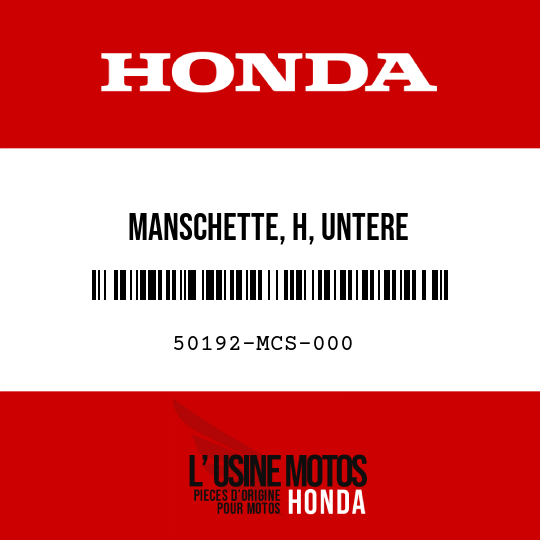 image de 50192-MCS-000 MANSCHETTE, H, UNTERE MOTORAUFHAENGUNG
