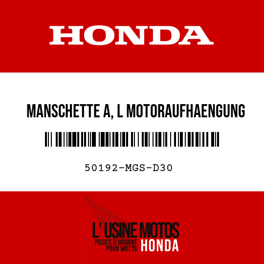 image de 50192-MGS-D30 MANSCHETTE A, L MOTORAUFHAENGUNG