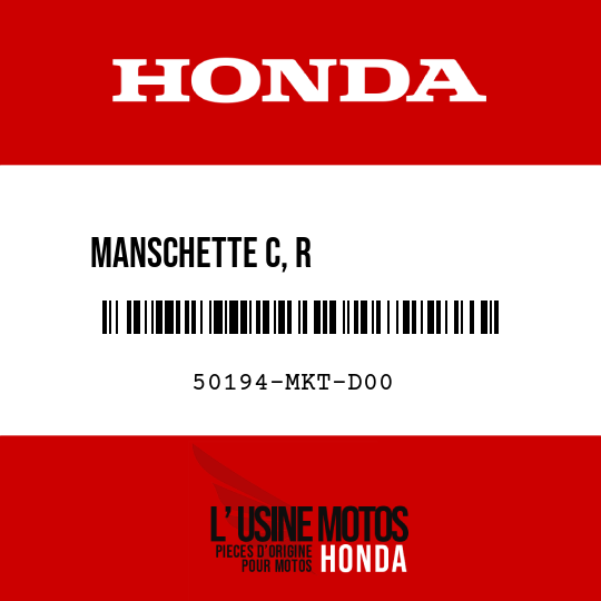 image de 50194-MKT-D00 MANSCHETTE C, R MOTORAUFHAENGUNG