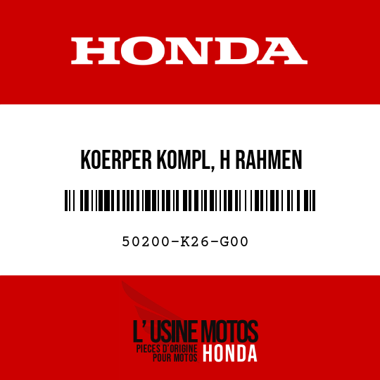 image de 50200-K26-G00 KOERPER KOMPL, H RAHMEN