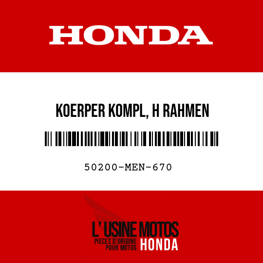 image de 50200-MEN-670 KOERPER KOMPL, H RAHMEN