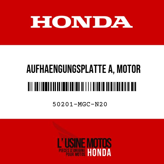 image de 50201-MGC-N20 AUFHAENGUNGSPLATTE A, MOTOR