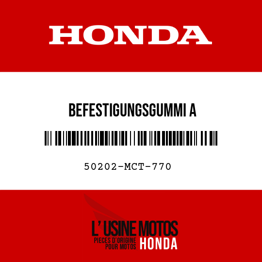 image de 50202-MCT-770 BEFESTIGUNGSGUMMI A