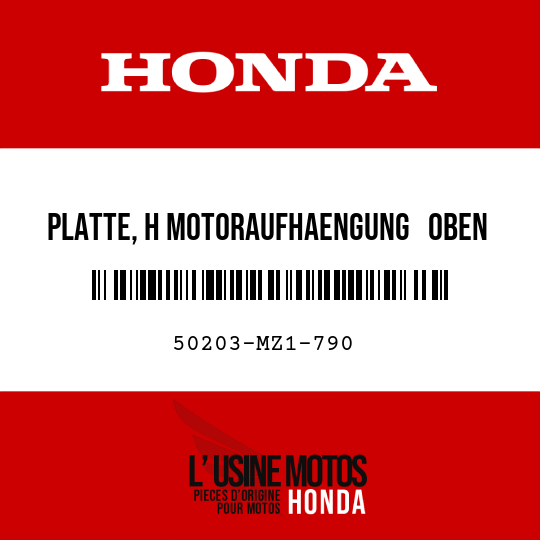 image de 50203-MZ1-790 PLATTE, H MOTORAUFHAENGUNG   OBEN