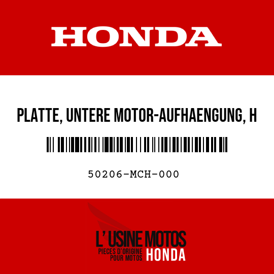 image de 50206-MCH-000 PLATTE, UNTERE MOTOR-AUFHAENGUNG, H