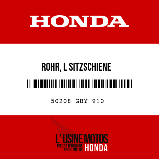 image de 50208-GBY-910 ROHR, L SITZSCHIENE
